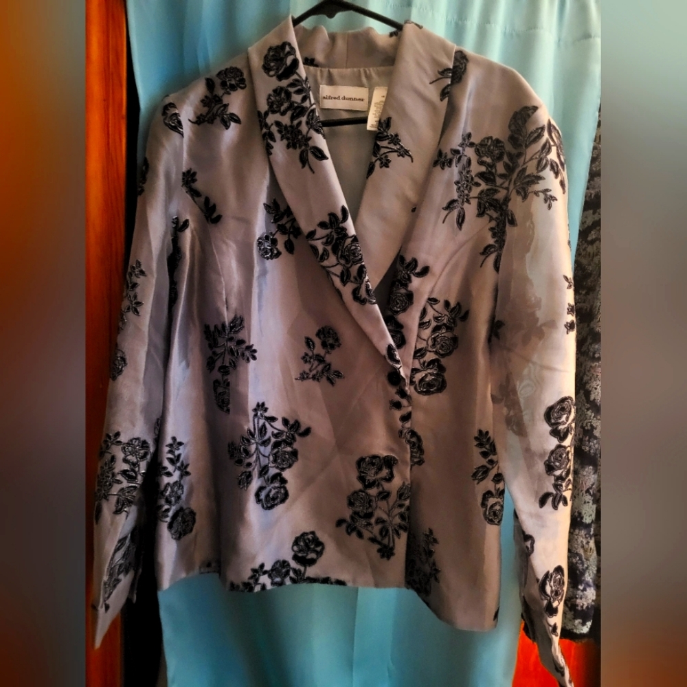 Evening jacket with sheer arms